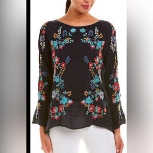 Johnny Was size L Kikimu floral blouse